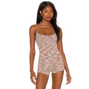 NWOT NBD Tropic Knit Romper in multi space dye size small